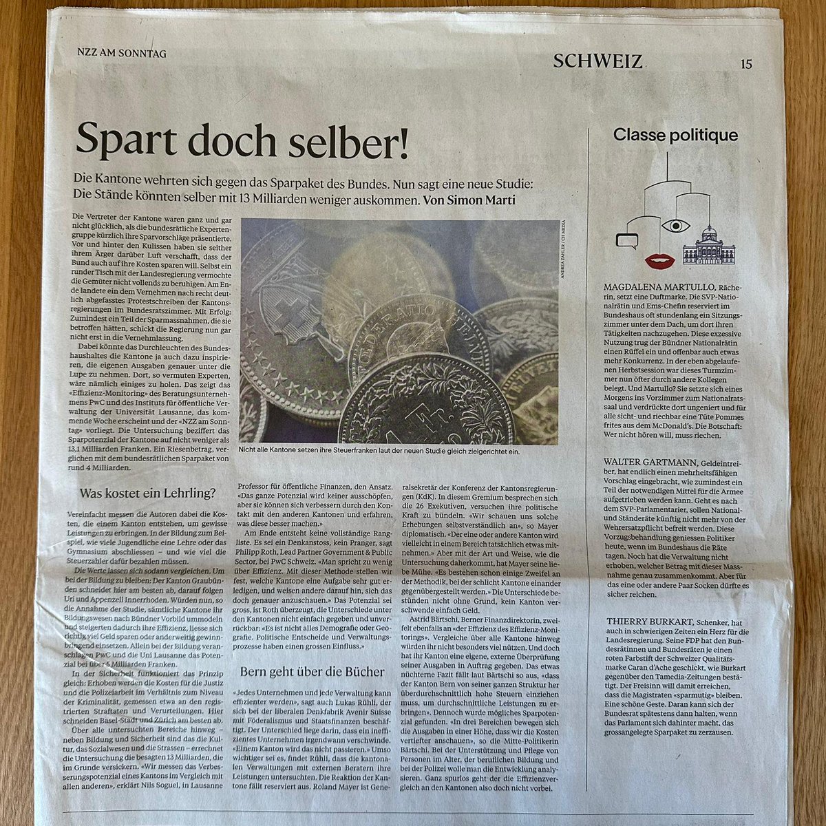 🔍Gestern in der NZZ am Sonntag: Wie effizient arbeiten die Schweizer Kantone und ihre Gemeinden? Durch effizientere Abläufe könnten die Kantone ihre Ausgaben über alle fünf Bereiche hinweg um bis zu 13,1 Mrd. CHF reduzieren. ➡️Hier geht’s zur Studie: pwc.ch/effizienz