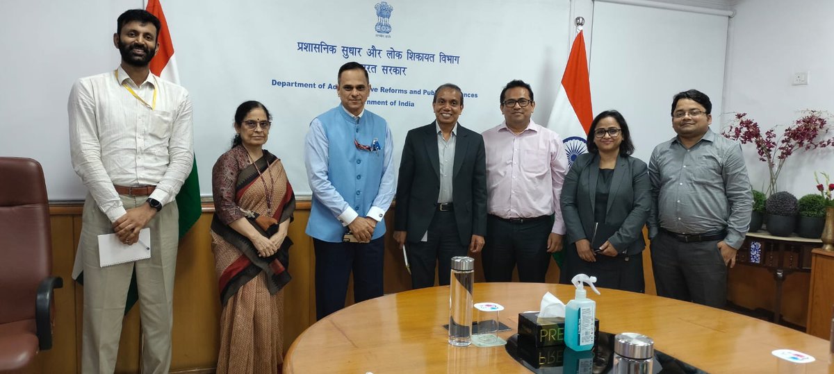svoruganti1466's tweet photo. Next Generation CPGRAMS - happy to meet Mr Honnur Muralidhara Partner Technology Consulting EY and Mr Arun Rawat Partner Technology Consulting EY to formulate the RFP for the next generation CPGRAMS platform  30.9.2024
@DARPG_GoI https://t.co/3SLfuMHVMv