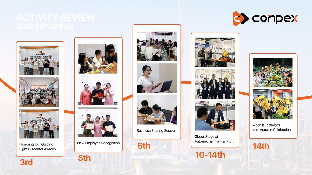 conpexofficial's tweet image. 🍂As autumn leaves fall, let&apos;s look back at Conpex&apos;s blazing September! From trade shows to team achievements, swipe to see our month&apos;s highlights. Which moment was your favorite? 💡

#Conpex
#conpexteam
#conpexfamily