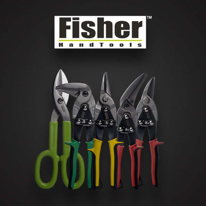 LevisBuildComp's tweet image. The Fisher Hand Tools Aviation Snips feature dropped forged chrome blades and serrated edges for easy, precise cutting of metal panels. They can cut 18 gauge stainless steel—an essential tool for any metal panel job! #AviationSnips #MetalworkingTools