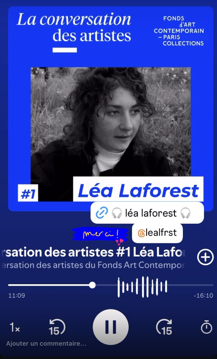 ZinebTweet's tweet photo. Nouveau podcast 👀
La Conversation des artistes du Fonds d'art - Paris Collections est en ligne !! 
👉https://t.co/aAOSDaImla
🤳https://t.co/rmPkC9Yga1
@Paris https://t.co/wH5lAiW8BZ