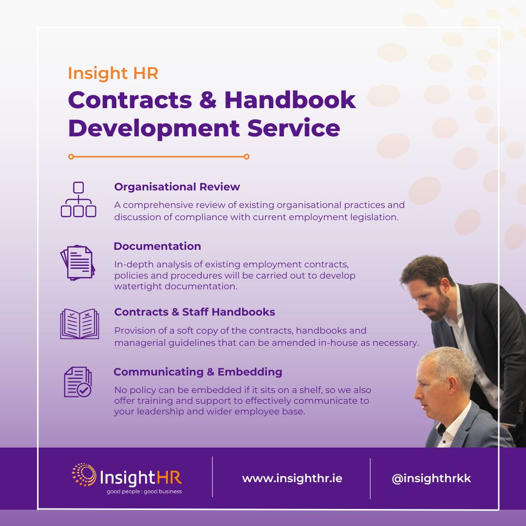 Mary Cullen (@insight_hr) on Twitter photo Do you need to update, improve or even sense-check your contracts & handbooks? βοΈ
Speak to the team today about our support packages
π§ info@insighthr.ie
π± 0567701060
π pulse.ly/im06olqoz6
#InsightHR #HRSupport #HRConsultants Do you need to update, improve or even sense-check your contracts & handbooks? βοΈ
Speak to the team today about our support packages
π§ info@insighthr.ie
π± 0567701060
π pulse.ly/im06olqoz6
#InsightHR #HRSupport #HRConsultants