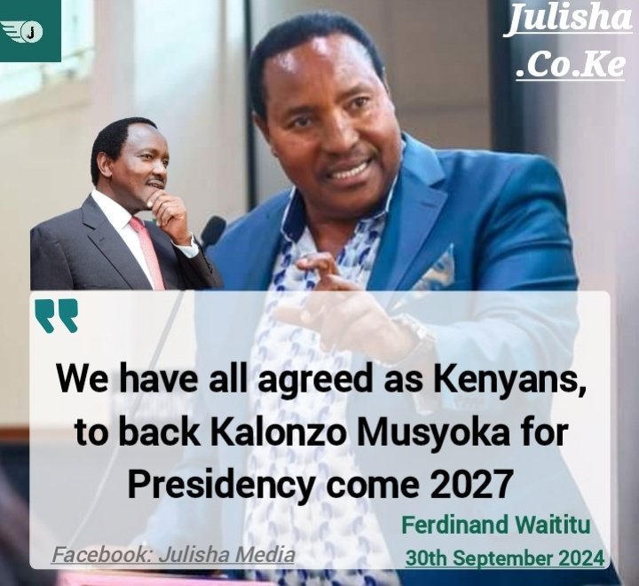 Goddie_Ke's tweet photo. We have all agreed as Kenyans to back Kalonzo Musyoka For Presidency come 2027, Ferdinand Waititu https://t.co/sr8IgDsnxa
