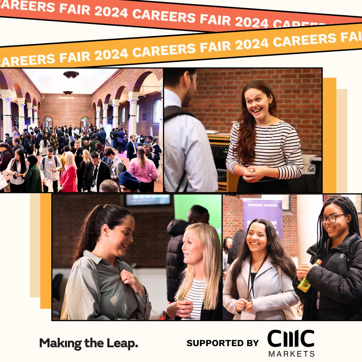 ✅ Making The Leap's 2024 Careers Fair, supported by CMC Markets ✅ 

Last week we held our 11th Careers Fair, hosting hundreds of young people from less-advantaged backgrounds.

We already can't wait for next year!

#ukjobs #ukcareers #careers #careeradvice #careerdevelopment