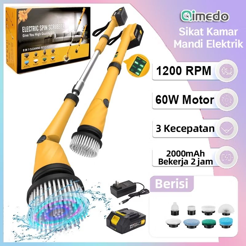 Cek 8 IN 1 Sikat Kamar Mandi Elektrik Sikat Pembersih Electric Spin Scrubber WC Sikat Toilet Dinding Kamar Mandi Gagang Panjang dengan harga Rp398.000. Dapatkan di Shopee sekarang! s.shopee.co.id/609DfRgXZA?sha…