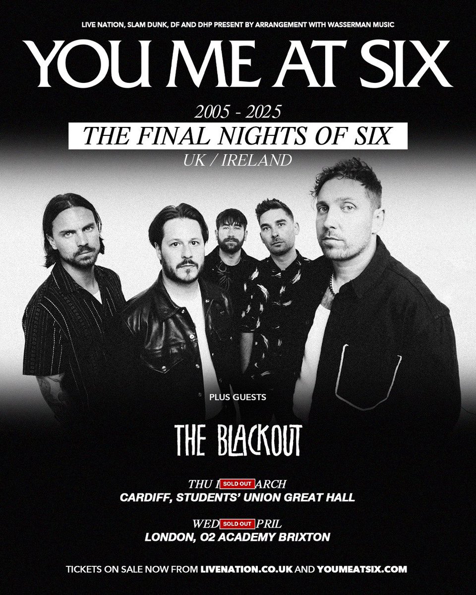 The Blackout (@theblackout) on Twitter photo For old time’s sake…🖤
<a href="/youmeatsix/">You Me At Six</a> & <a href="/TheBlackout/">The Blackout</a>
13th March - Cardiff Uni Great Hall
2nd April - Brixton Academy
tixel.com/uk/music-ticke… For old time’s sake…🖤
<a href="/youmeatsix/">You Me At Six</a> & <a href="/TheBlackout/">The Blackout</a>
13th March - Cardiff Uni Great Hall
2nd April - Brixton Academy
tixel.com/uk/music-ticke…