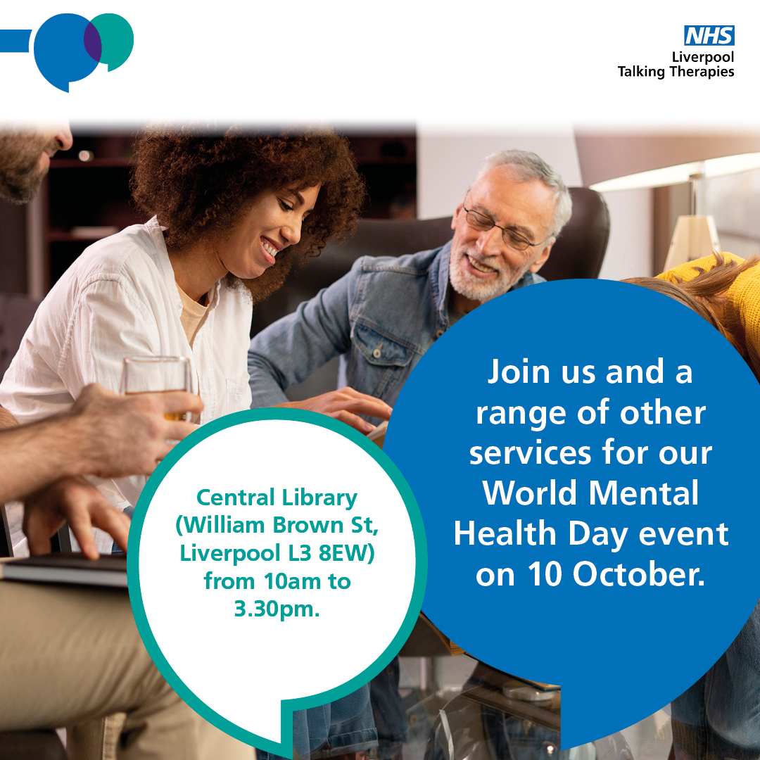 Next week I'll be joining a whole bunch of services this World Mental Health Day at @Lpoolcentlib. If you are around stop by and have a chat with some of the amazing services available across Liverpool 😃