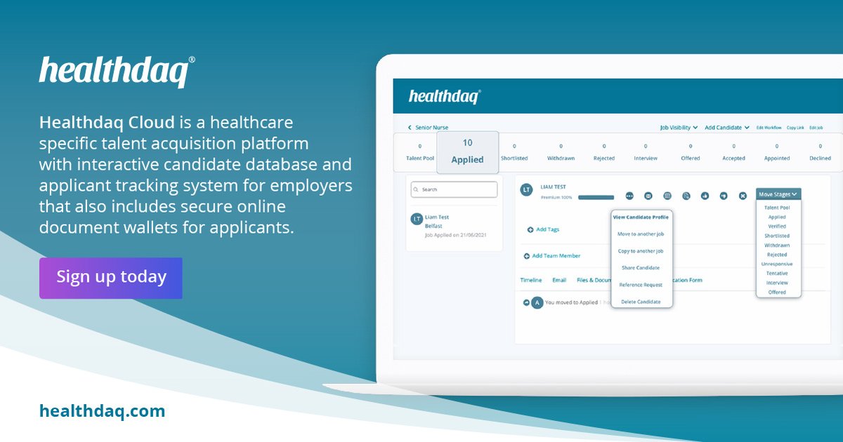 Take your recruitment to the next level with Healthdaq® Cloud - the ultimate healthcare talent acquisition platform. Combining CRM software with an ATS, it delivers unmatched speed, efficiency, &amp; results ☁️

Join the future of healthcare recruitment ⚡
hubs.ly/Q02RnbjN0
