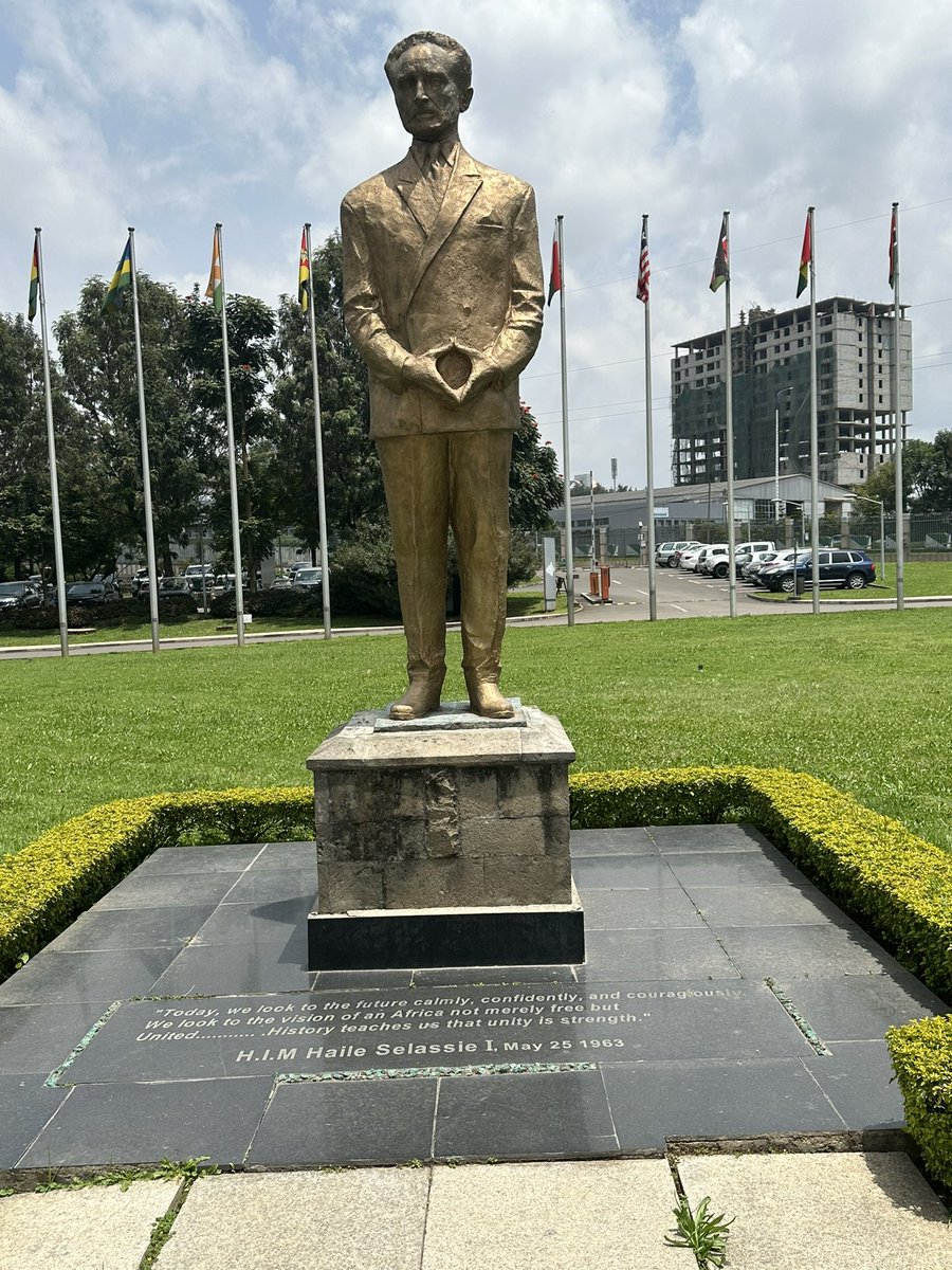 Just visited the statue of Emperor Haile Selassie I erected on the premises of the African Union and was impressed by his wise words about African Unity delivered at the founding conference of the Organization of African Unity on May 25, 1963 #AU #Africa #Ethiopia #AddisAbaba