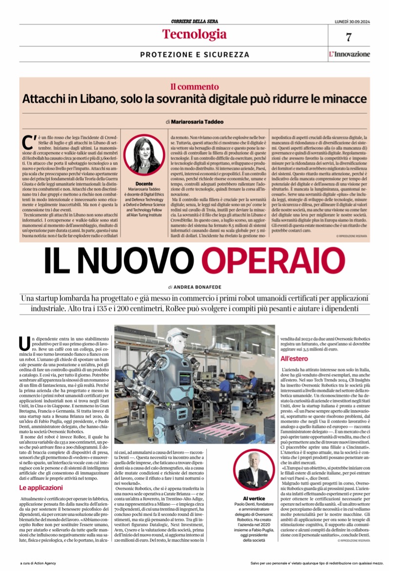 Mariarosaria Taddeo @RosTaddeo@fosstodon.org (@rosariataddeo) on Twitter photo Il mio op-ed di questo mese per <a href="/CorInnovazione/">Corriere Innovazione</a> sul filo rosso che lage gli attacchi ai cercapersone in Libano e il down di #CrowdStrike 👇
#pagersattacks
#CyberSecurity
#DigitalGovernance Il mio op-ed di questo mese per <a href="/CorInnovazione/">Corriere Innovazione</a> sul filo rosso che lage gli attacchi ai cercapersone in Libano e il down di #CrowdStrike 👇
#pagersattacks
#CyberSecurity
#DigitalGovernance