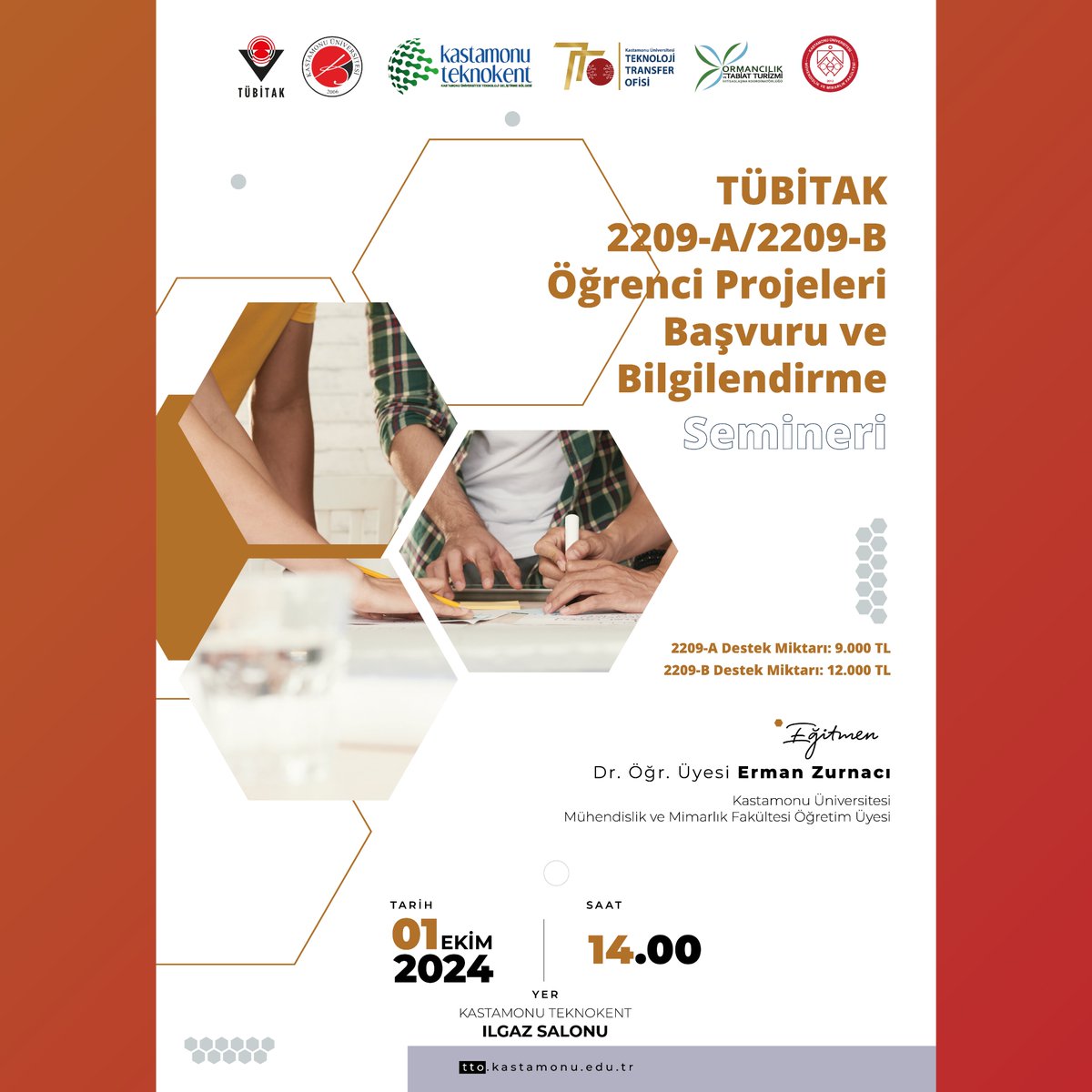 TÜBİTAK 2209-A / 2209-B Öğrenci Projeleri Başvuru ve Bilgilendirme Semineri

Saat: 14.00
Tarih: 01 Ekim 2024
Yer: Kastamonu Teknokent
Ilgaz Salonu

<a href="/kastamonuunv/">Kastamonu Üniversitesi</a>