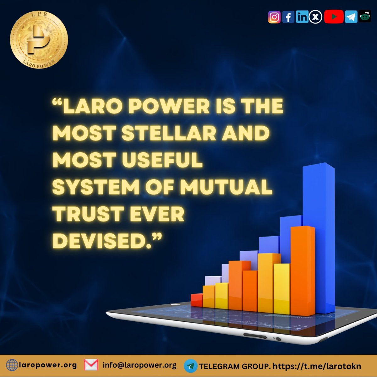 laroclassic's tweet photo. 🌐✨ Built for a new era of digital finance, LARO POWER is designed to empower you on this 23rd September guysss sty tuned🎊🎊🎊🎊🎊🥳🥳🥳🥳🥳🥳
Website;- https://t.co/EDA6IEHC13
#cryptocurrency #laro #crypto #blockchain #ethereum #btc #forex #money #trading #investment https://t.co/Z3Gj9Qr8RP