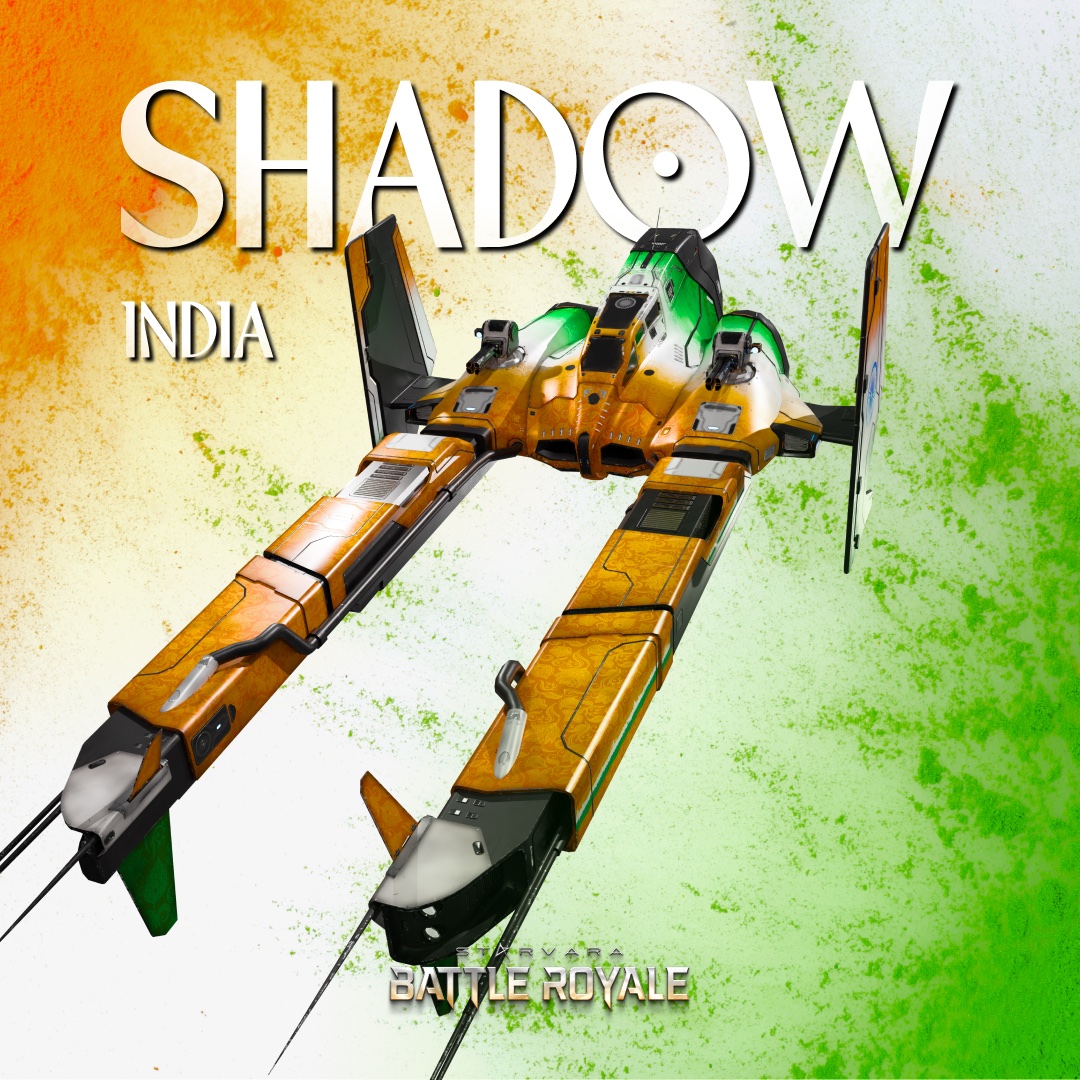 Introducing the India skin for the Shadow spaceship! 🇮🇳✨
Take your battles to the next level with this epic design in Starvara. Are you ready to dominate the galaxy with this skin? 🚀💥
#Starvara #BattleRoyale #IndiaSkin #ShadowSpaceship #GameOn