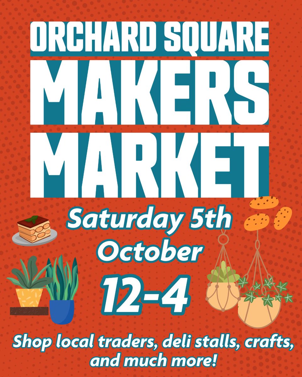 📣THIS SATURDAY we have our BIGGEST #MakersMarket to date!

Head to #OrchardSquare between 12-4pm &amp; check out the local traders, deli stalls, crafts and much more! The Square will be full of fabulous creative talent from across #Sheffield &amp; beyond!

More details coming soon🎉