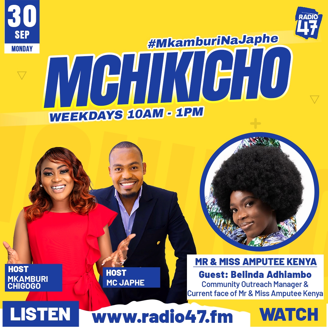 Leo tunaye  Belinda Adhiambo ambaye ni  community 
outreach manager &amp; current face of Mr &amp; Miss  Amputee Kenya usikose.
#MkamburiNaJaphe #HapaNdipo