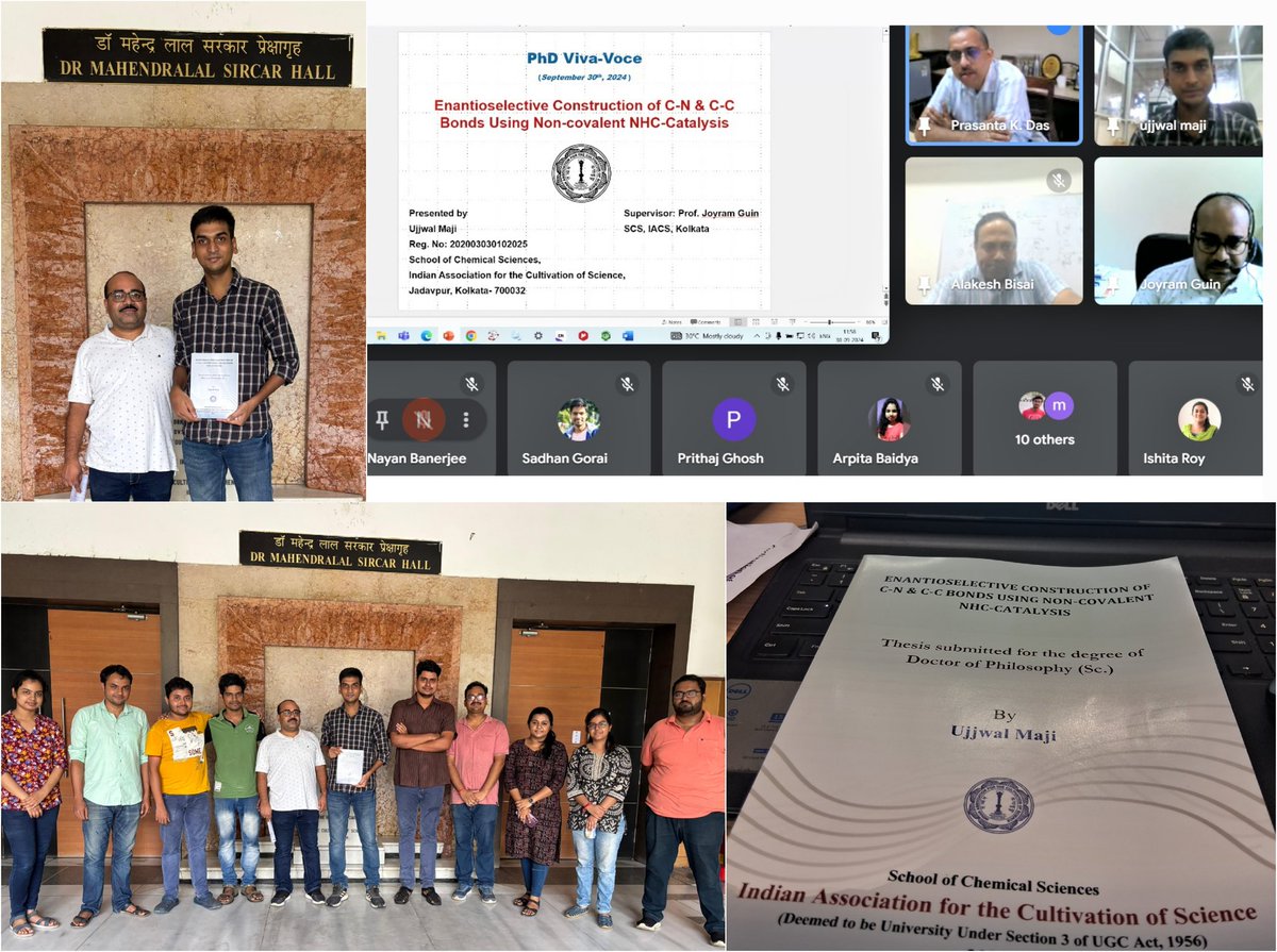 Guin_Lab (@radcatgroup) on Twitter photo Dr. #7 from <a href="/RadCatGroup/">Guin_Lab</a> !
Congratulations ๐ฅณ to our most recent graduate on successfully defending his thesis ๐ !
Dr. Ujjwal Maji ! 
Thanks to all examiners !
<a href="/ujjwalmaji_IACS/">Ujjwal Maji ๐จโ๐ฌ๐ฎ๐ณ</a> 
<a href="/RadCatGroup/">Guin_Lab</a> <a href="/iacskolkata/">Indian Association for the Cultivation of Science</a> Dr. #7 from <a href="/RadCatGroup/">Guin_Lab</a> !
Congratulations ๐ฅณ to our most recent graduate on successfully defending his thesis ๐ !
Dr. Ujjwal Maji ! 
Thanks to all examiners !
<a href="/ujjwalmaji_IACS/">Ujjwal Maji ๐จโ๐ฌ๐ฎ๐ณ</a> 
<a href="/RadCatGroup/">Guin_Lab</a> <a href="/iacskolkata/">Indian Association for the Cultivation of Science</a>