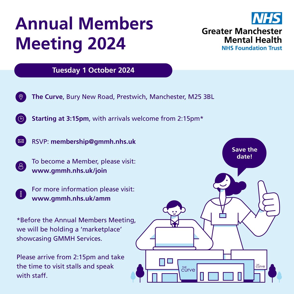 Don't forget, we're holding our Annual Members' Meeting tomorrow (Tuesday 1 October 2024)! 

Join us to hear about our work in the past year and our plans for the next 12 months. 

To join us and find out more, please visit: buff.ly/3GqG5VH