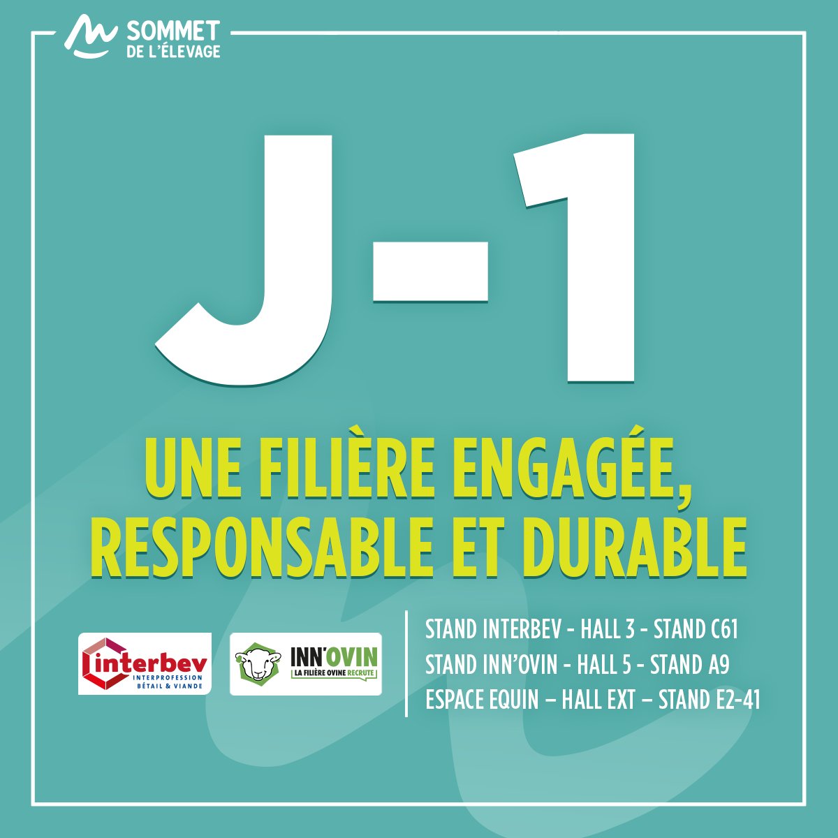 [#SommetElevage]
Les 5 conférences d'INTERBEV à ne pas manquer ⤵️

👥  "L’analyse des débouchés des viandes bovine, ovine et veau : quels produits pour quels marchés ?"
Mercredi à 9h30 - Salle 4

👥 Conférence INTERBEV/CNIEL sur les débouchés des veaux issus du troupeau laitier