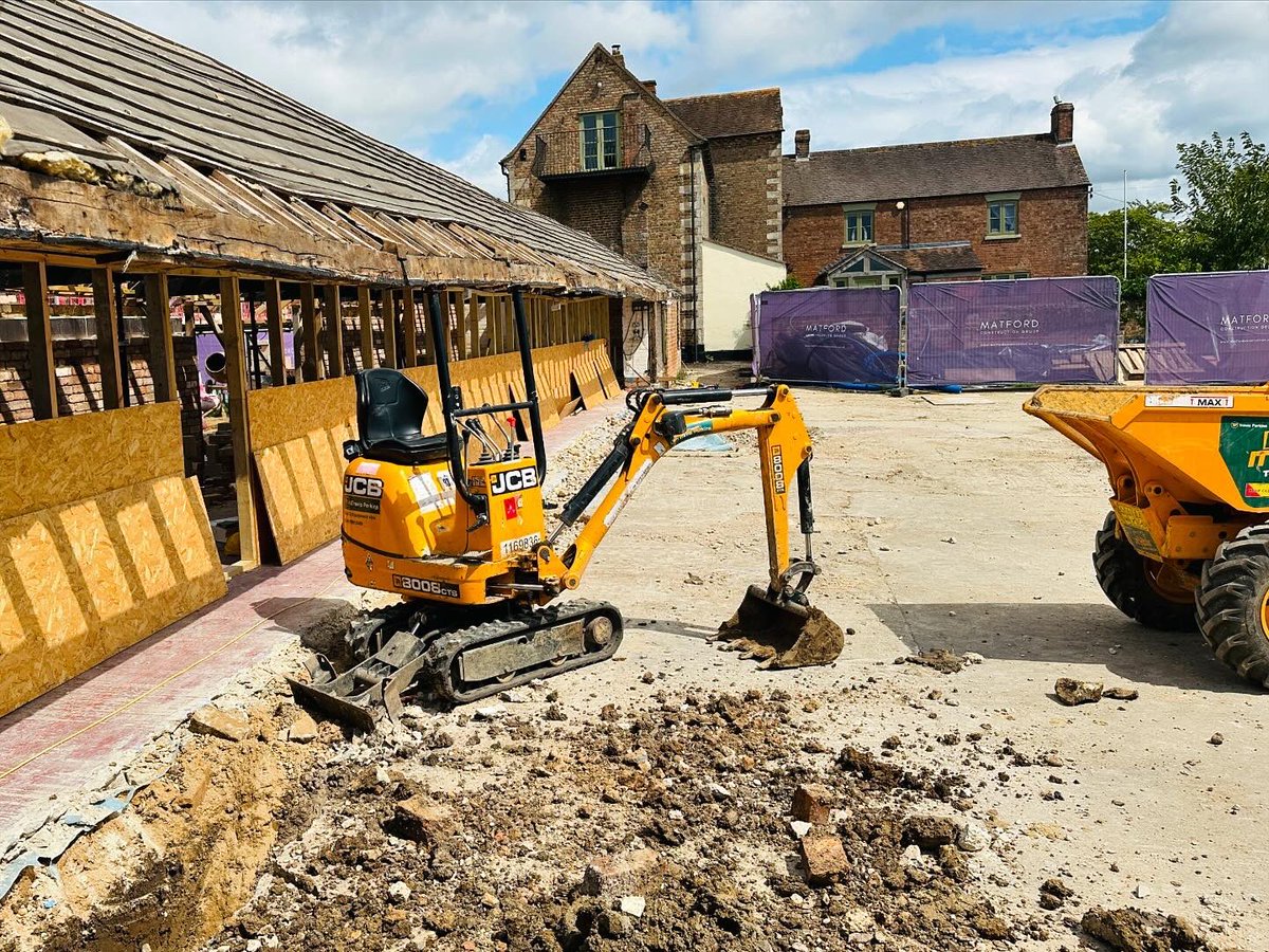 BasementCellar's tweet photo. Damp proofing solutions applied to these fantastic Barn conversions in Gloucestershire with Matford Construction. Change of use to habitable living requiring damp proof membranes to wall and floor. #dampproofing #gloucestershire #renovation #restoration #barnconversion https://t.co/D8S4ZcG0eT