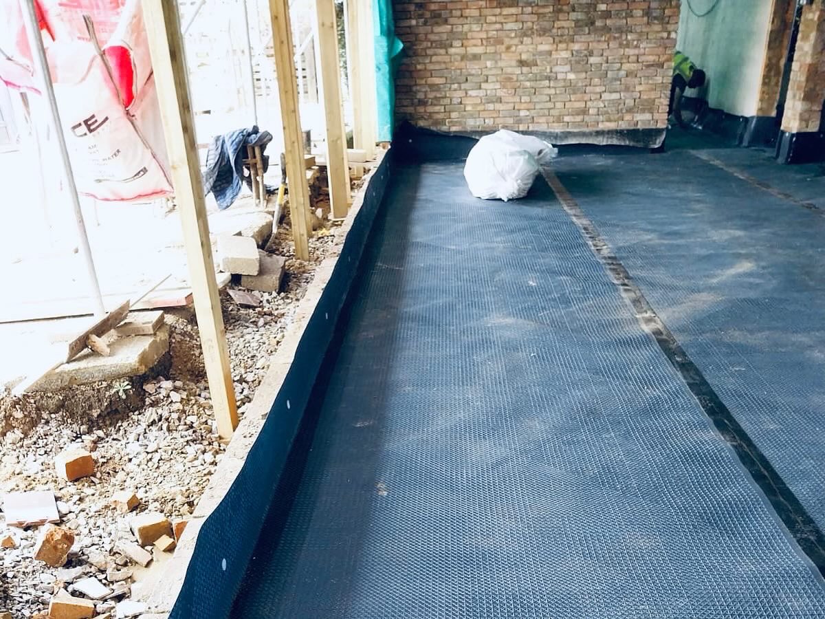 Damp proofing solutions applied to these fantastic Barn conversions in Gloucestershire with Matford Construction. Change of use to habitable living requiring damp proof membranes to wall and floor. #dampproofing #gloucestershire #renovation #restoration #barnconversion