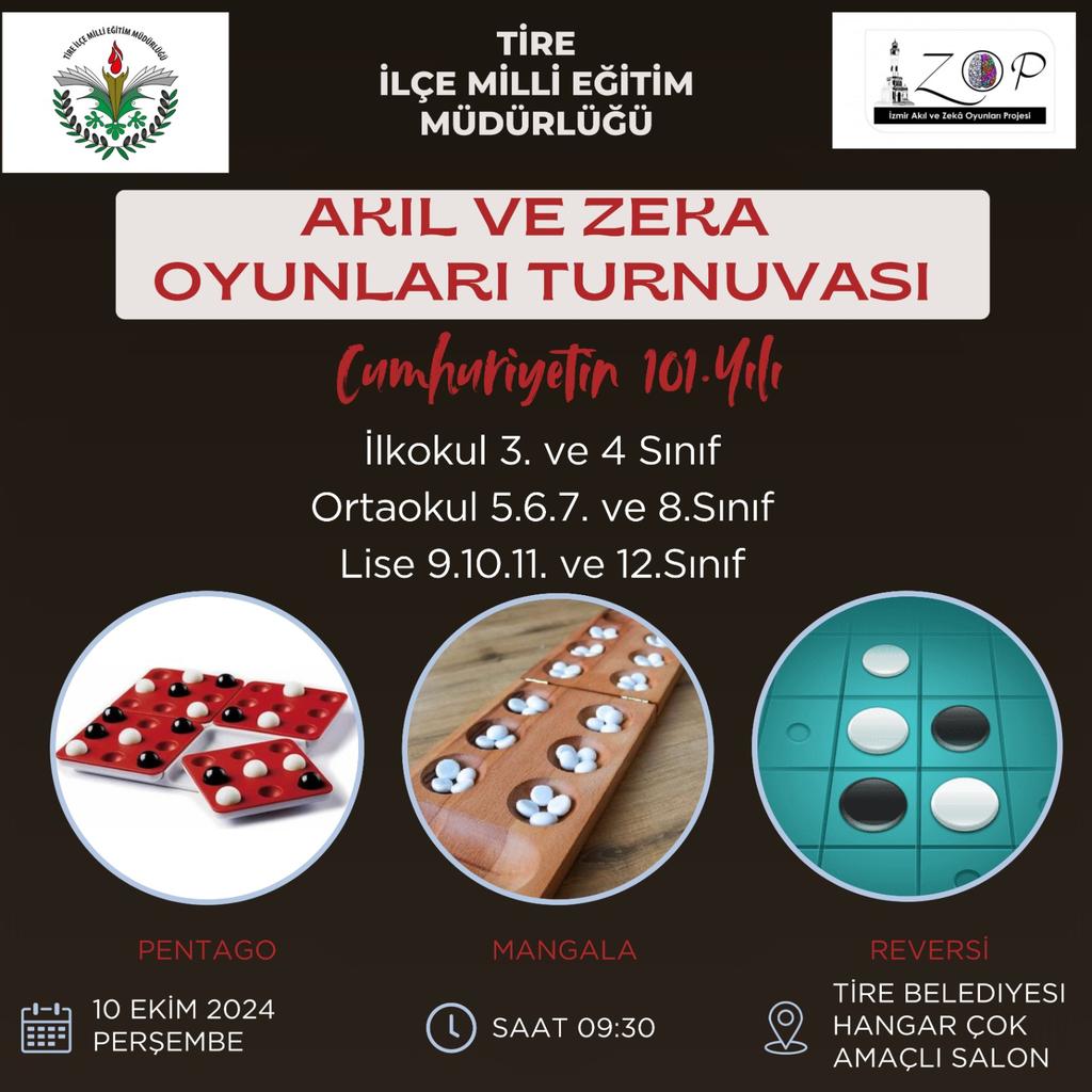 İlçemiz zeka oyunları turnuvasına bekliyoruz.
<a href="/Duygu__uzun/">Duygu Çevirgen Uzun</a> <a href="/izmir_ilmem/">İzmir İl Milli Eğitim Müdürlüğü</a> <a href="/izmir_mem_arge/">İZMİR_MEM_ARGE</a> @SemaCifci <a href="/cafer_tosun61/">Cafer Tosun</a>