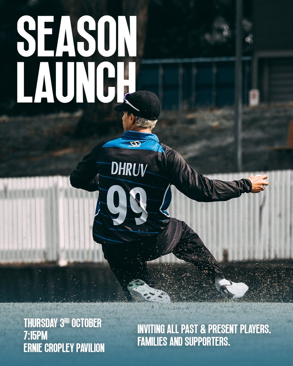 Season loading ⏳

Come on down to our 2024/25 season launch this coming Thursday, held at the Ernie Cropley Pavilion post-training!