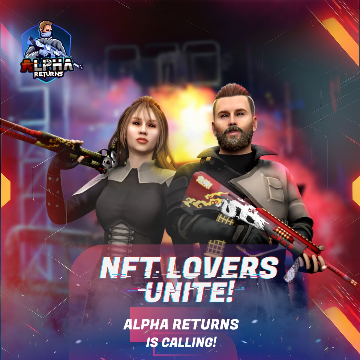 AlphaReturnGame's tweet photo. NFTs and gaming collide in Alpha Returns! ๐ฅ Join the community and start your NFT journey today.
(download link in bio)
#alphareturns #battleroyale #ShootingGame #onlinegame #NFT #web3games #shooting #gunshooting #wargames #battlebots #squadgame #caesiumlab #caesiumtoken https://t.co/0zF3vRMq1J
