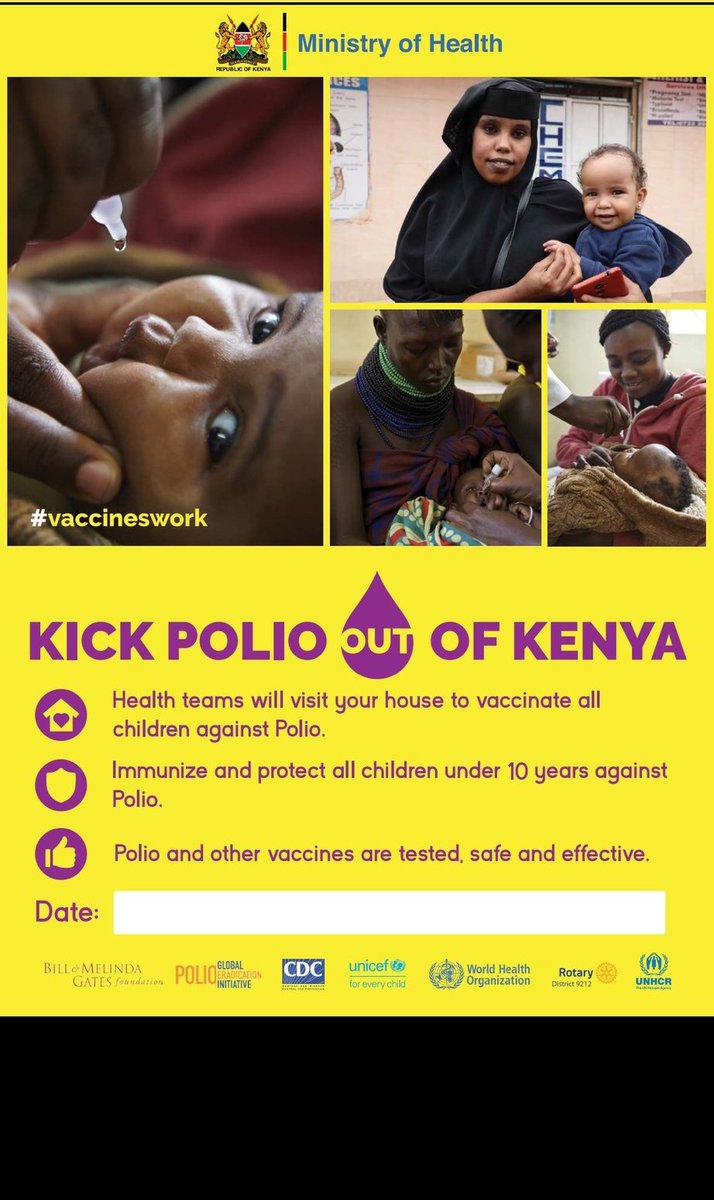 Polio has no place in our future! Let’s make sure every child is protected. Join the global effort to #EndPolioKE and bring this preventable disease to an end. 💉🌍
