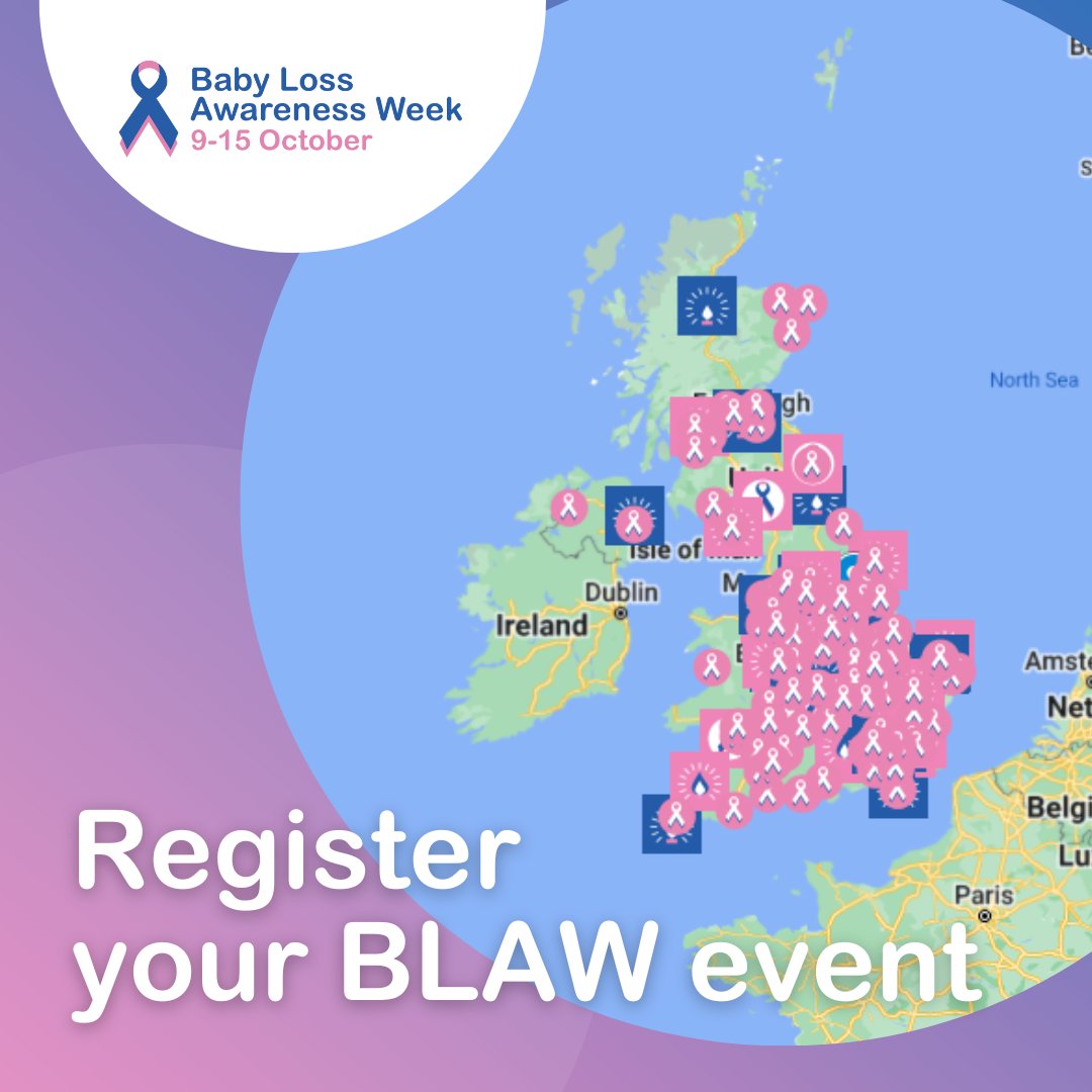 Events during #BabyLossAwarenessWeek give people the opportunity to remember their baby, raise awareness of #BabyLoss, and practise self-care 💖💙

Whatever event you plan this #BLAW, thank you.

Remember to register your event with us ⬇️

babyloss-awareness.org/events
