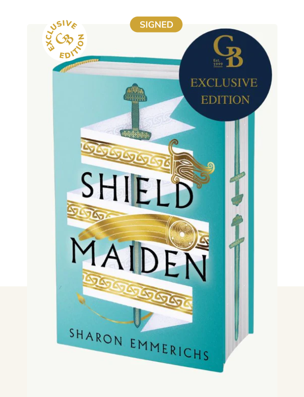 For today only #ShieldMaiden by <a href="/Dragonwriter1/">Dr. Sharon Emmerichs--Shield Maiden out now!🐉✍️</a> is 25% off at <a href="/GoldsboroBooks/">Goldsboro Books</a> 🗡️ 

Hurry and grab this beautiful signed, special edition now 👉 bit.ly/4eDKHr7