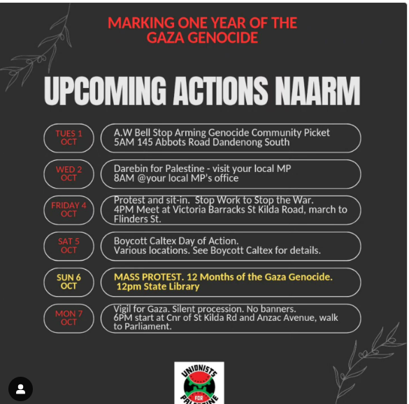 UnionistsforPalestine tweet media