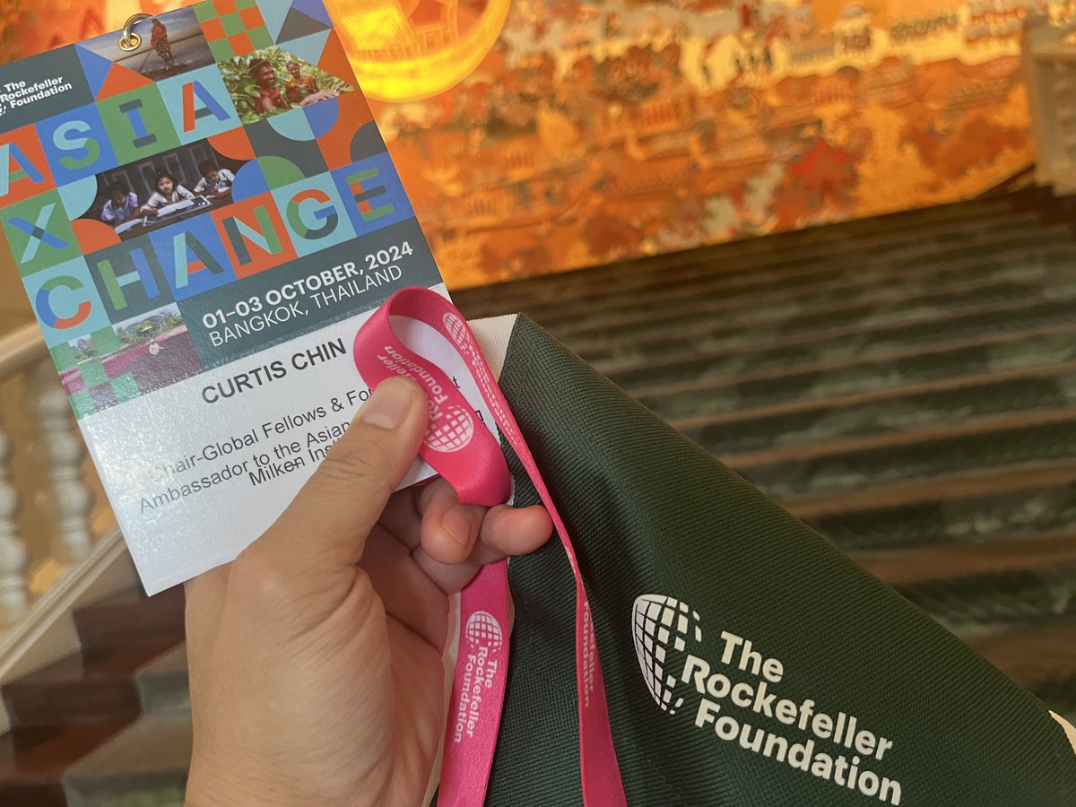 🚶🏻Curtis S. Chin (@curtisschin) on Twitter photo Helloooo #Thailand 🇹🇭! Just back in my childhood home of #Bangkok to take part in the <a href="/RockefellerFdn/">The Rockefeller Foundation</a>’s #AsiaXChange. We begin with H.E. Prasert Chantararuangthong, deputy prime minister. And in the afternoon: my session on the journey to #NetZero.
Inspire. Connect. Invest. #AXC Helloooo #Thailand 🇹🇭! Just back in my childhood home of #Bangkok to take part in the <a href="/RockefellerFdn/">The Rockefeller Foundation</a>’s #AsiaXChange. We begin with H.E. Prasert Chantararuangthong, deputy prime minister. And in the afternoon: my session on the journey to #NetZero.
Inspire. Connect. Invest. #AXC