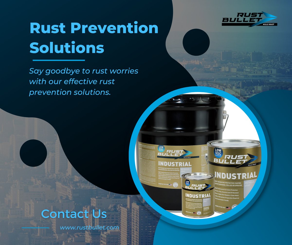 rustbullet's tweet image. Stop rust in its tracks with our comprehensive rust prevention solutions. Safeguard your assets, equipment, and surfaces against corrosion with the advanced protection of #RustBullet. With our effective rust prevention solutions. rustbullet.com/all-products/
#StopRust #RustPrevention