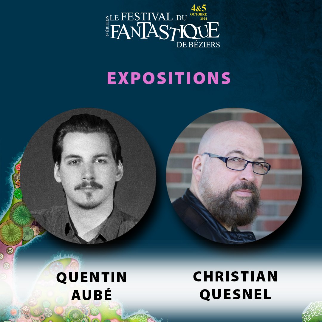 Samedi 5 oct. à <a href="/Iutbeziers/">IUT de Béziers</a>, dans le cadre du Festival du Fantastique, avec 2 #expositions de

Quentin Aubé (planches BD + illustrations)

Christian Quesnel (20 aquarelles grand format sur Dracula, sortie en avant-première à Béziers)

Venez plonger dans l'univers du fantastique !