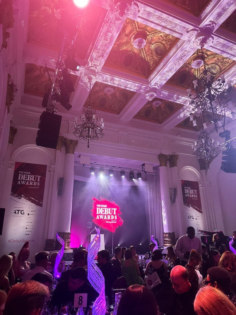 LaceyRuttley's tweet photo. Fabulous time at @TheStage #DebutAwards last night with @XRoads_Live ✨ https://t.co/FmJalu8RVx