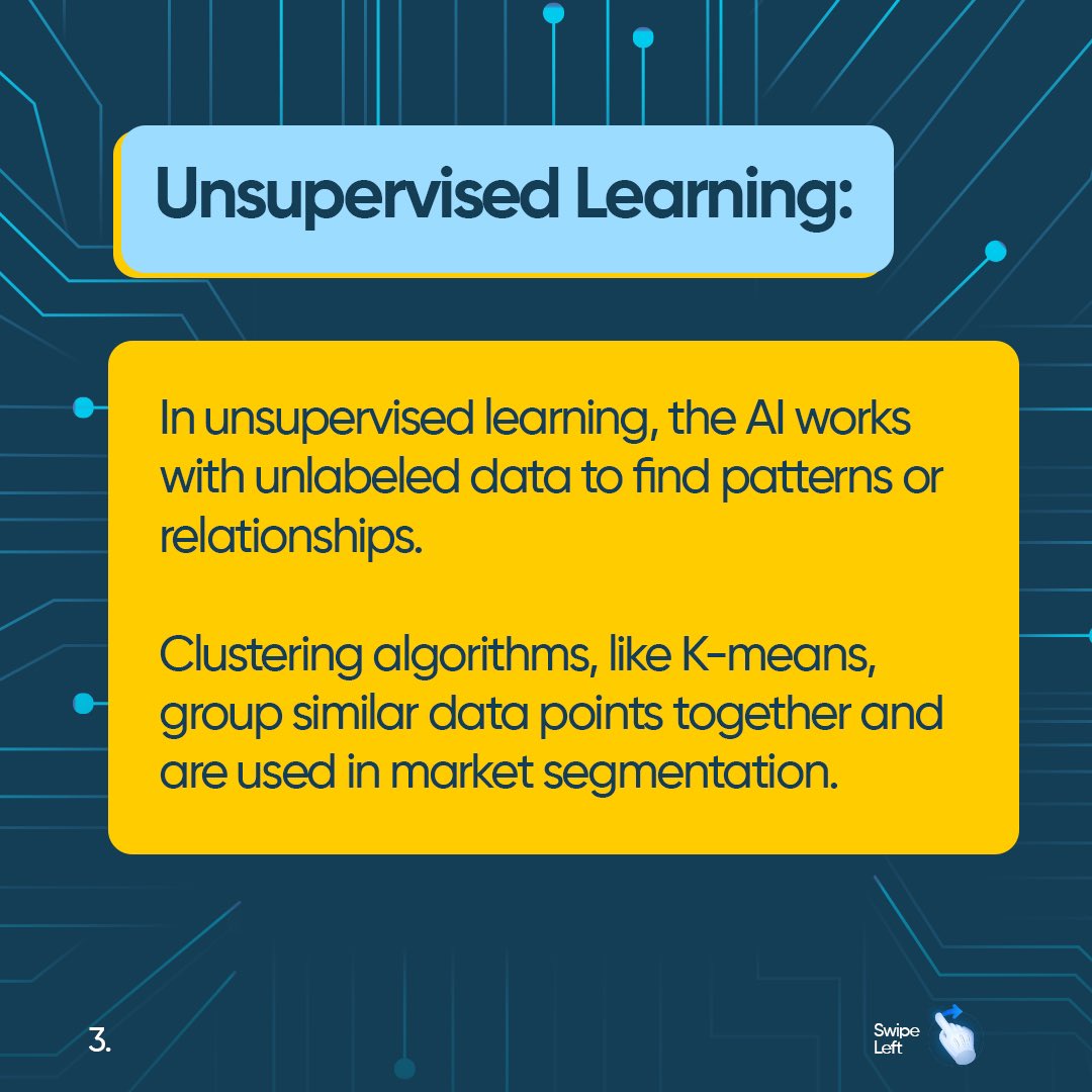 awarritech's tweet image. From supervised to unsupervised learning, AI algorithms are the engines that power intelligent systems.
Learn about the three key types of AI algorithms that are driving innovation today.
1/2
#AwarriAI #AIforgood #aialgorithms #learning