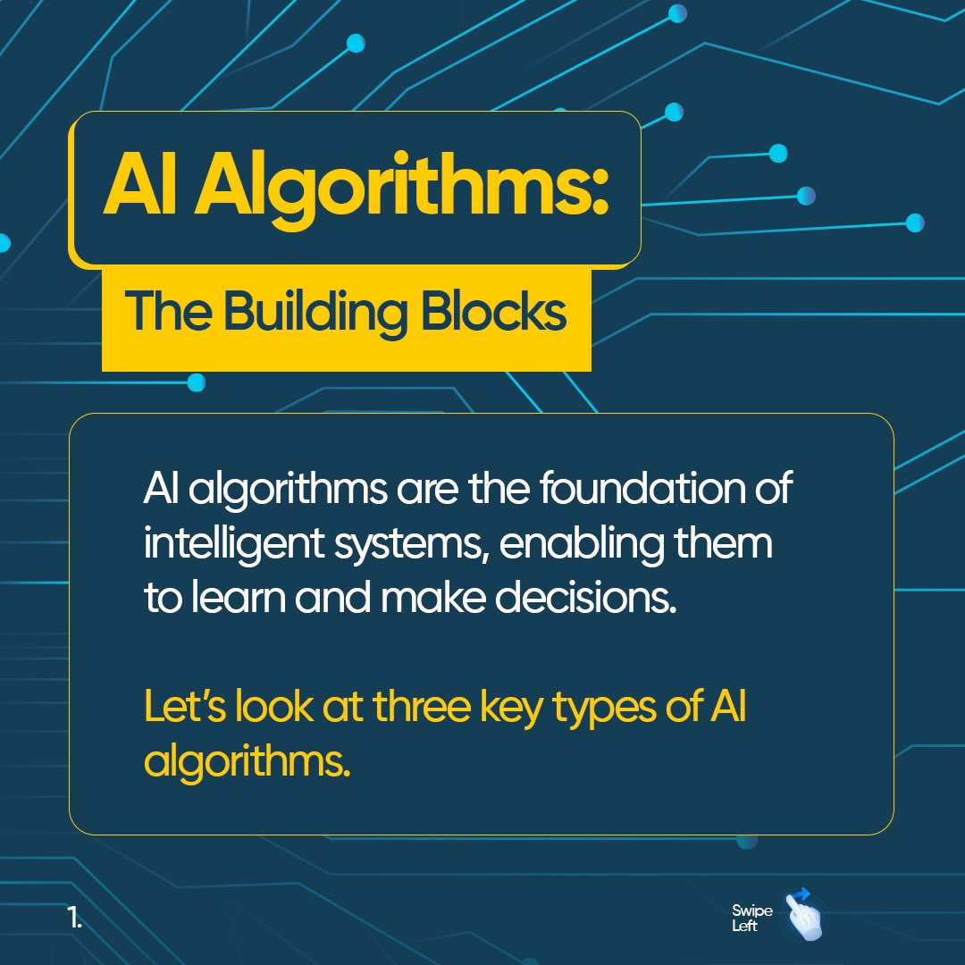 awarritech's tweet image. From supervised to unsupervised learning, AI algorithms are the engines that power intelligent systems.
Learn about the three key types of AI algorithms that are driving innovation today.
1/2
#AwarriAI #AIforgood #aialgorithms #learning