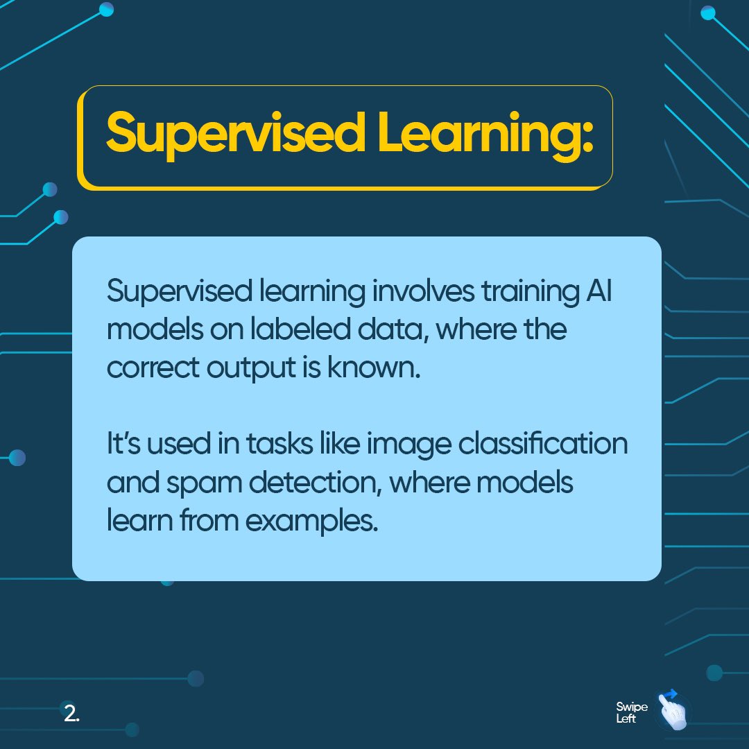 awarritech's tweet image. From supervised to unsupervised learning, AI algorithms are the engines that power intelligent systems.
Learn about the three key types of AI algorithms that are driving innovation today.
1/2
#AwarriAI #AIforgood #aialgorithms #learning