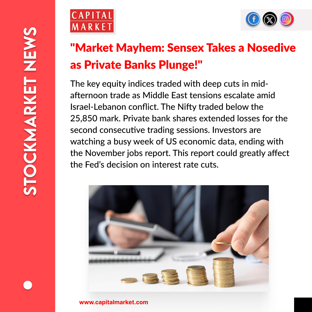 CapitalMarket17's tweet image. Sensex Plunges 1,268 Points as Private Bank Stocks Take a Hit
Like | Share | Follow | Comment For Daily Updates.
capitalmarket.com
#Sensex #StockMarketCrash #PrivateBanks