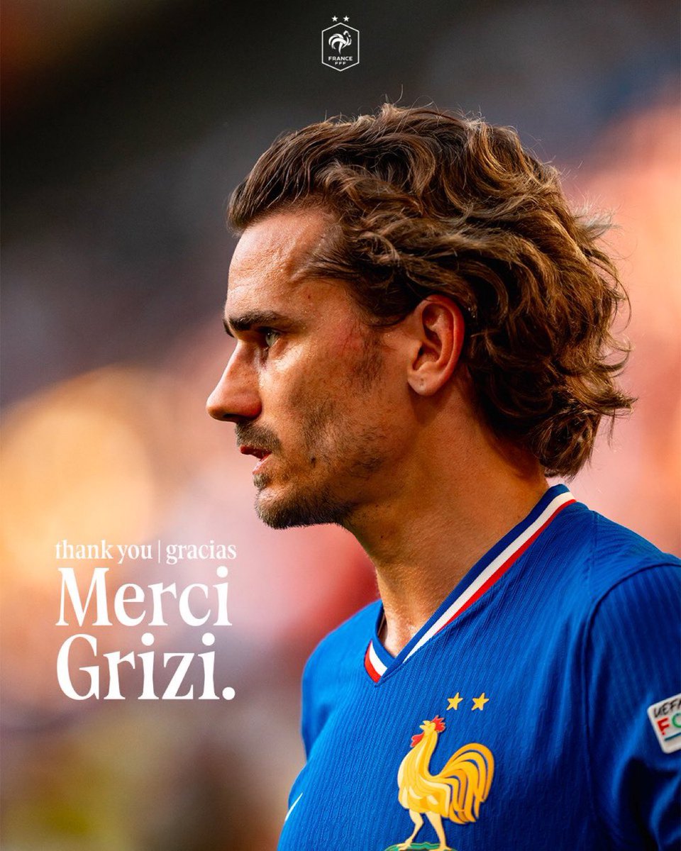 FrenchTeam's tweet photo. 𝑻𝒉𝒆 𝒆𝒎𝒐𝒕𝒊𝒐𝒏𝒔 🥺

Grizi is retiring from international football after 10 years of dedication and loyalty. 

Thank you for the finesse, thank you for the passion, thank you for the memories @AntoGriezmann 💙

#FiersdetreBleus https://t.co/vGUMTupcN1