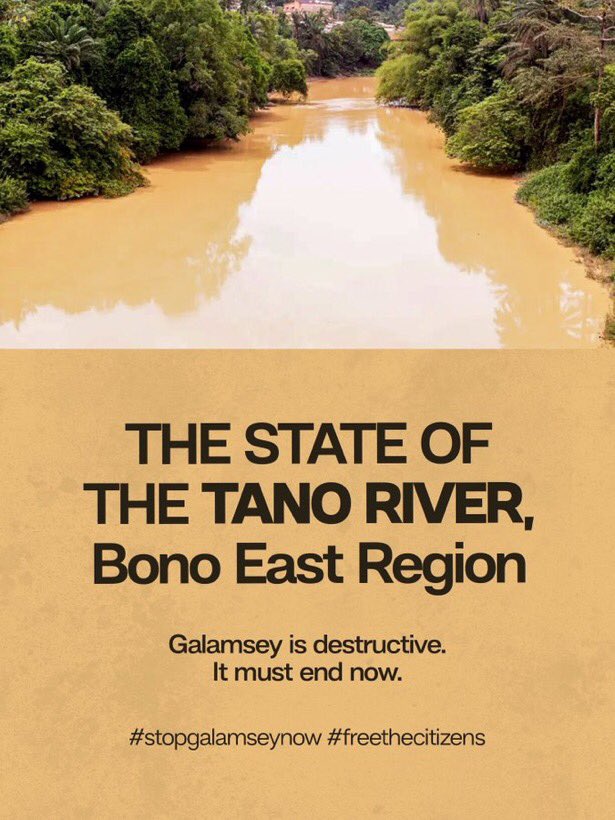 MPdelafreeman's tweet photo. Let’s not politicize Galamsey . Every president of Ghana for the past 35 yrs is guilty of this environmental crime . Every chief or land owner who allows this crime is guilty . Every minister of health and environmentalist who keeps quiet is guilty . https://t.co/TFqrnUbzvU