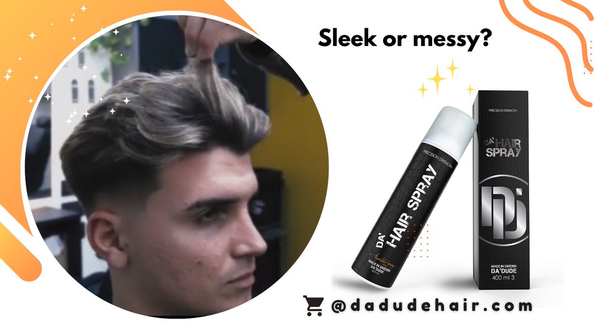 DaDudeyounghair's tweet image. Sleek or messy? 🙌 Whatever your look, Da&apos;Dude Da&apos;Hair Spray delivers a strong, natural hold for all-day confidence. 🌞✨
What’s your favorite style this season?
#MatteVibes #gamechanger #hairtransformation #MensHairCare