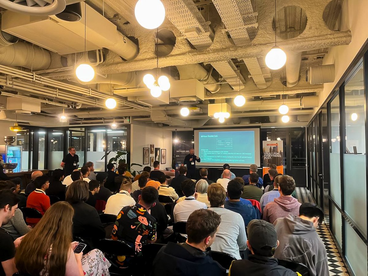 KeyrockTrading's tweet image. London just got a whole lot more Rusty. 🦀 Rust evening brought devs together to ignite the future of tech — innovation, code, and connections all in one place. Big shoutout to the dreamers and builders who made it happen! 🏗️ @RustMatters @UMATR_io @paritytech