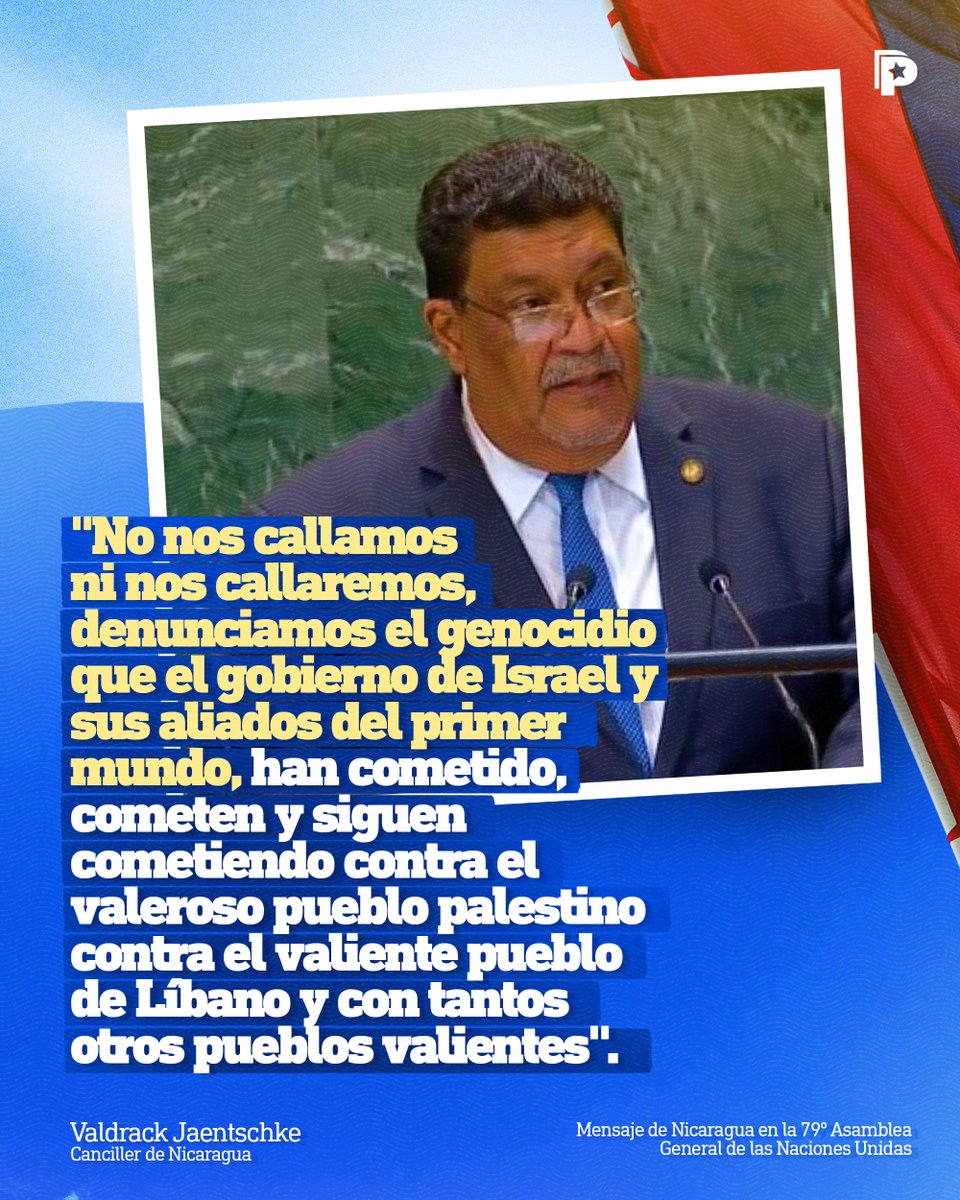 🇳🇮✊ En la Cumbre del Futuro, el canciller de #Nicaragua, Valdrack Jaentschke, levantó la voz en defensa de un multilateralismo inclusivo y la cooperación hacia los países en desarrollo. "Es tiempo de construir juntos un mundo de paz y bienestar, sin exclusiones ni imposiciones"