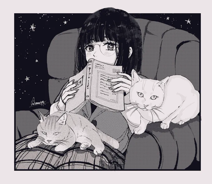 『紐解く夜』

#illustration #イラスト 