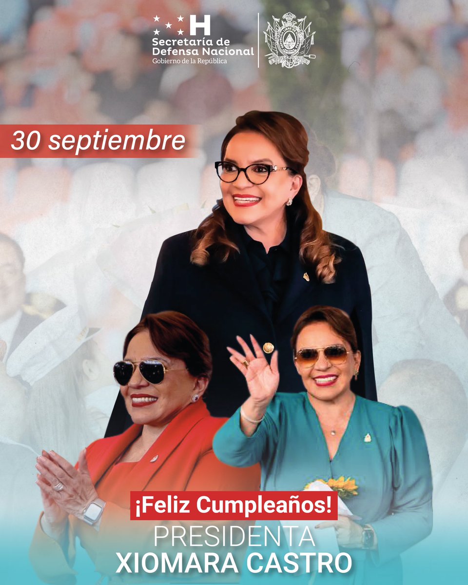 🎊 Feliz cumpleaños Presidenta y Comandante General de las <a href="/FFAAHN/">Fuerzas Armadas de Honduras</a>, <a href="/XiomaraCastroZ/">Xiomara Castro de Zelaya</a>, su liderazgo y compromiso con el pueblo hondureño nos inspiran a seguir trabajando con honor , lealtad y sacrificio.