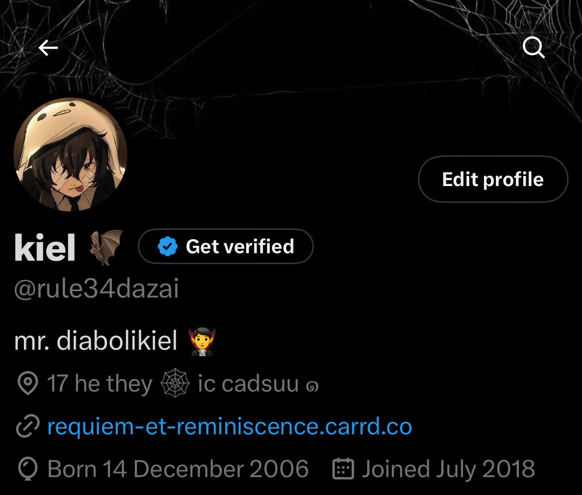 swagaddct's tweet photo. #NewProfilePic #WeLoveDazai #KielLovesDazai #WeLoveRule34dazai #WeLoveKiel #WeCare #WeGAF halloween layout had to bring my other carrd back ๐ง https://t.co/StXlRmjOFQ