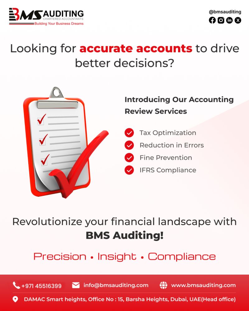 bms_auditing's tweet photo. Looking for accurate accounts to drive better decisions?

BMS Auditing: Your Guide to Financial Clarity

Our Accounting Review Services:

Tax Optimization
Reduction in Errors
Fine Prevention
IFRS Compliance

Contact us at +971 4551 6399 or write to us at info@bmsauditing.com https://t.co/KdF87i9qpd