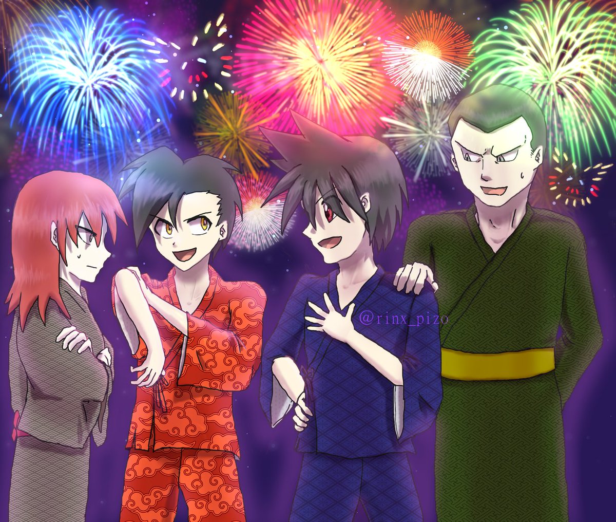 rinx_pizo's tweet image. 個人的にお贈りしたものを省いて、絵が11枚とコマ割ったものが4本(未完込み)なので、今月はgif動画もない分８月の倍くらい描けたような気がする…！
全然意識してなかったけど、ポケスペはカントーとジョウトの図鑑所有者全員描いてた！✌️😊ヤッター！
#今月描いた絵を晒そう