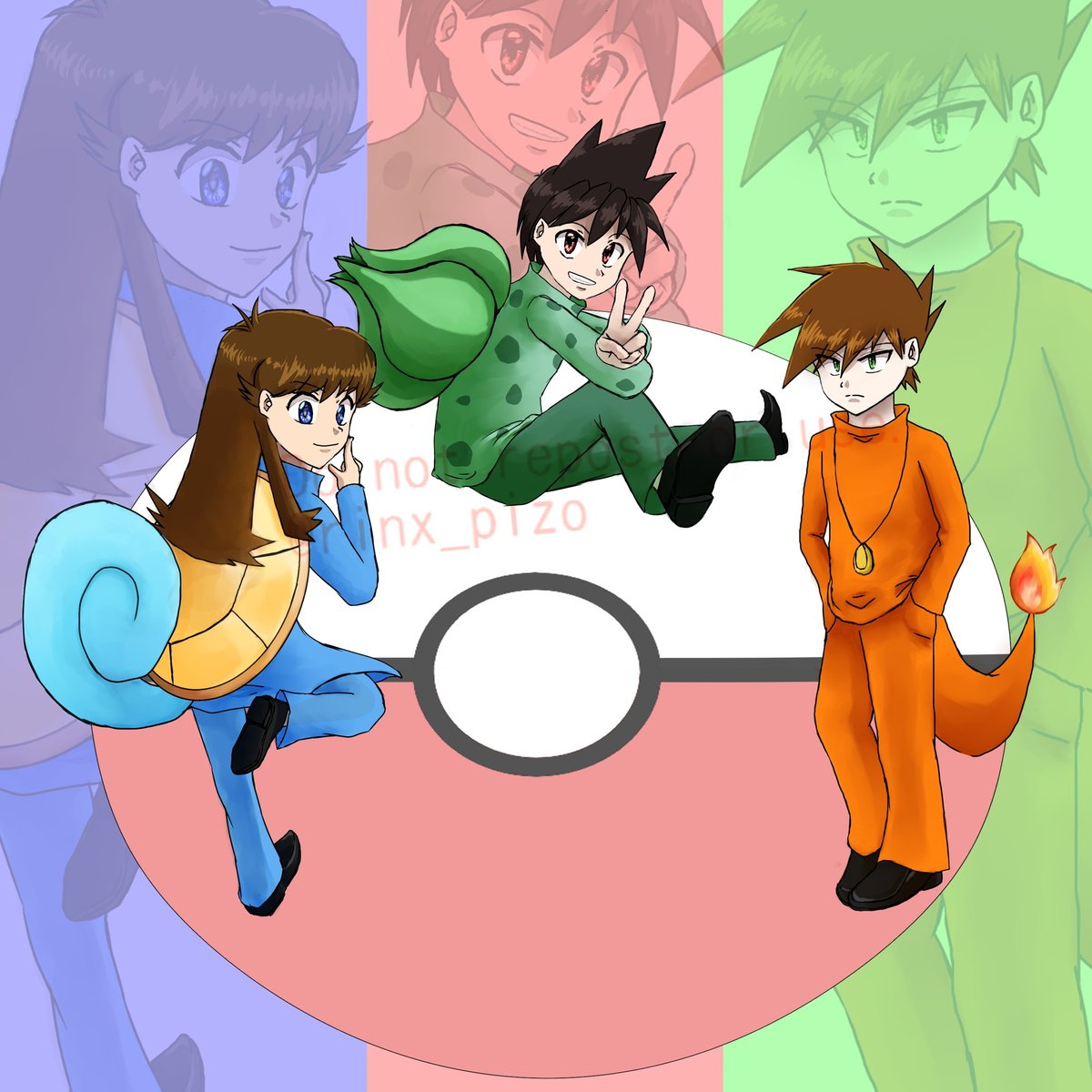 rinx_pizo's tweet image. 個人的にお贈りしたものを省いて、絵が11枚とコマ割ったものが4本(未完込み)なので、今月はgif動画もない分８月の倍くらい描けたような気がする…！
全然意識してなかったけど、ポケスペはカントーとジョウトの図鑑所有者全員描いてた！✌️😊ヤッター！
#今月描いた絵を晒そう